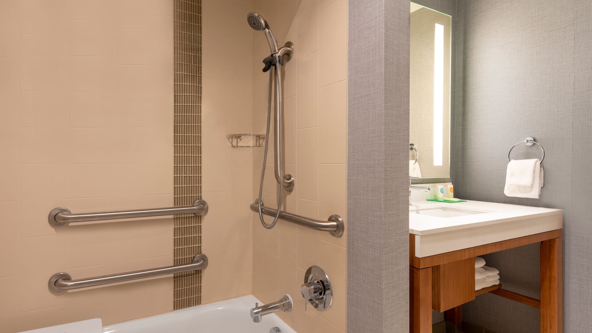 4/4 Hyatt Place Detroit / Royal Oak Accessible Bathroom with Bathtub