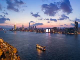 Hyatt Centric Victoria Harbour Hong Kong Panoramic Sunset View