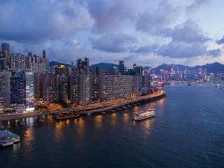Hyatt Centric Victoria Harbour Hong Kong Panoramic Sunset View