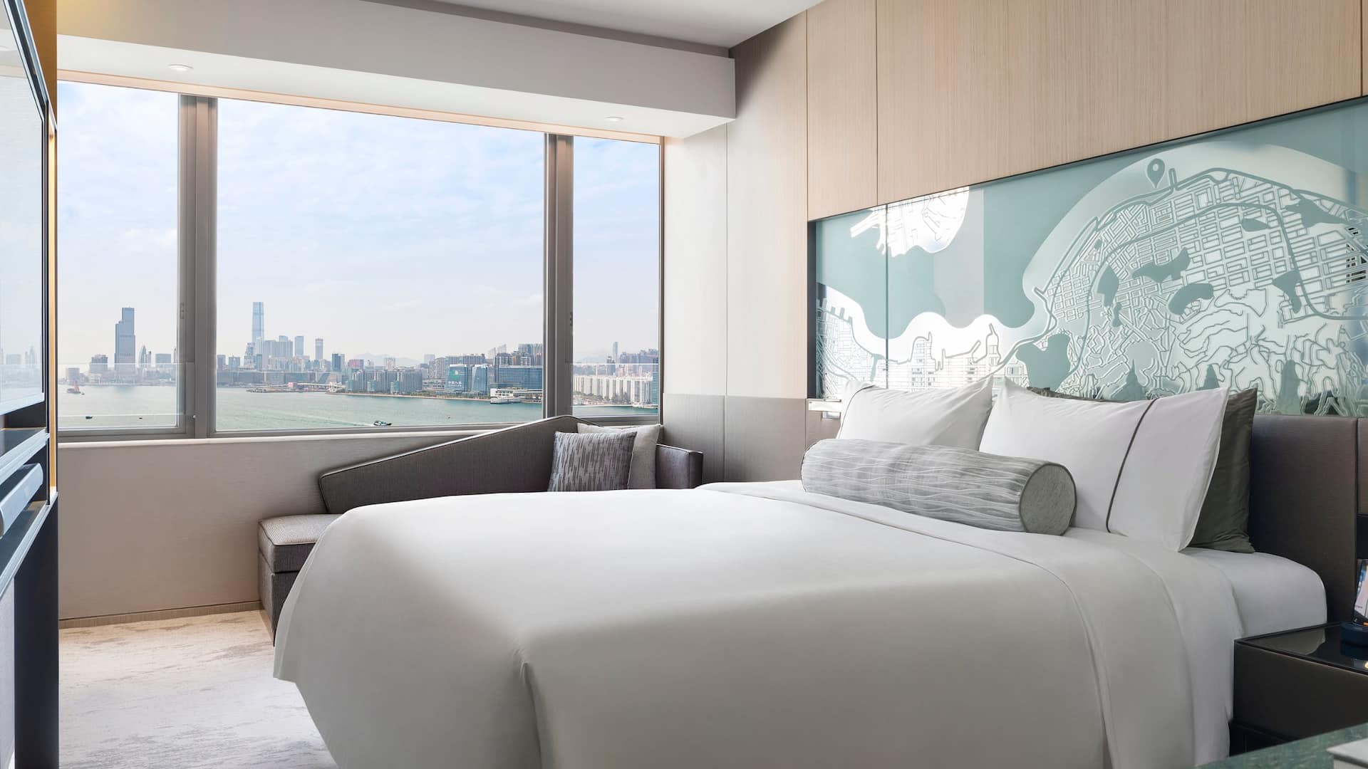 1 of 3 Hyatt Centric Victoria Harbour Hong Kong Club Premium Harbour View Guestroom