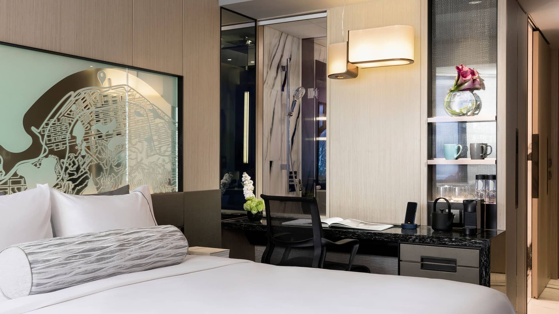 1 of 4 Hyatt Centric Victoria Harbour Hong Kong Upper Urban Harbour View Guestroom