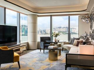 Hyatt Centric Victoria Harbour Hong Kong Harbour Suite Living Area