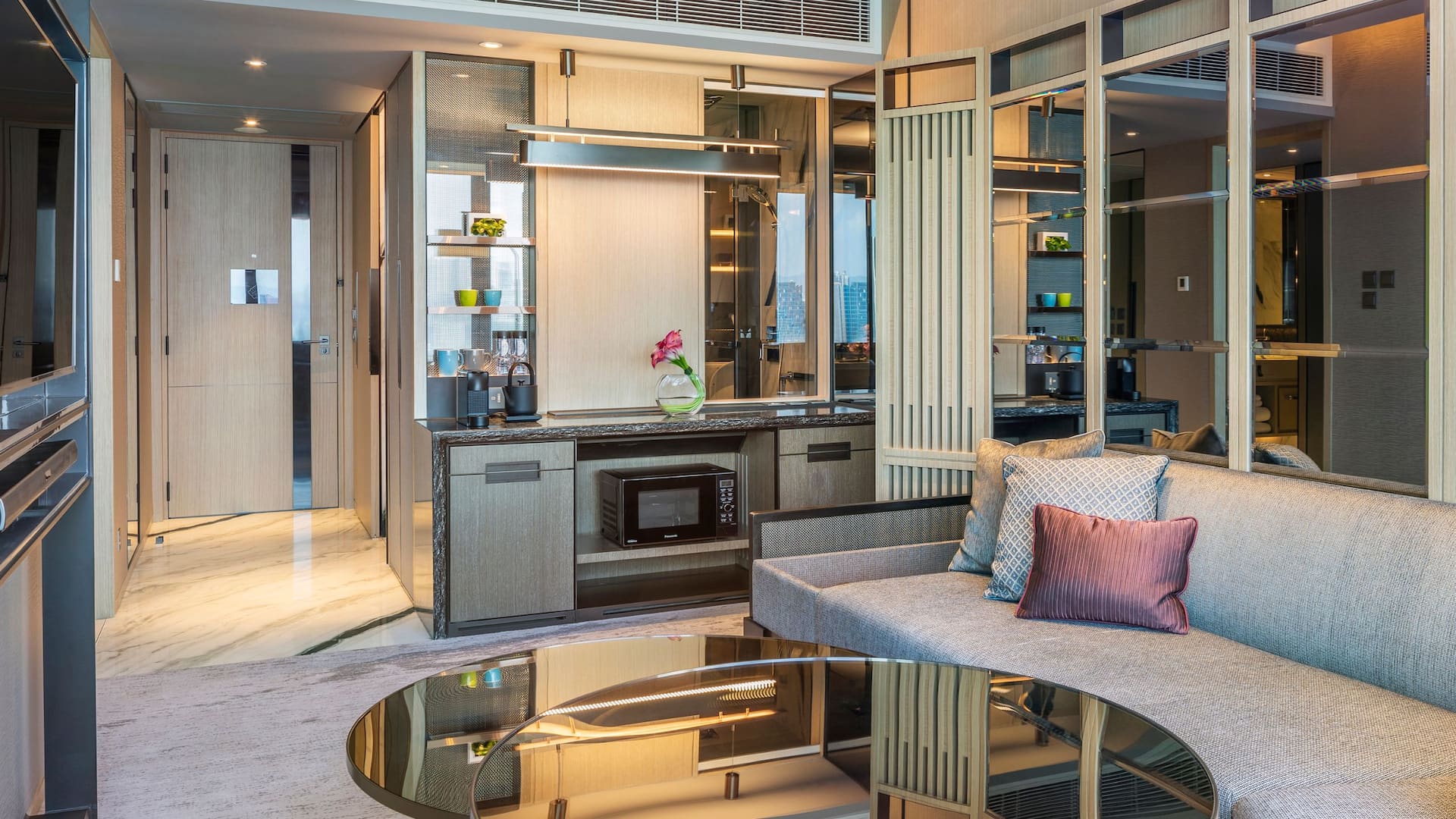 3 of 5 Hyatt Centric Victoria Harbour Hong Kong Harbour Suite Living Area