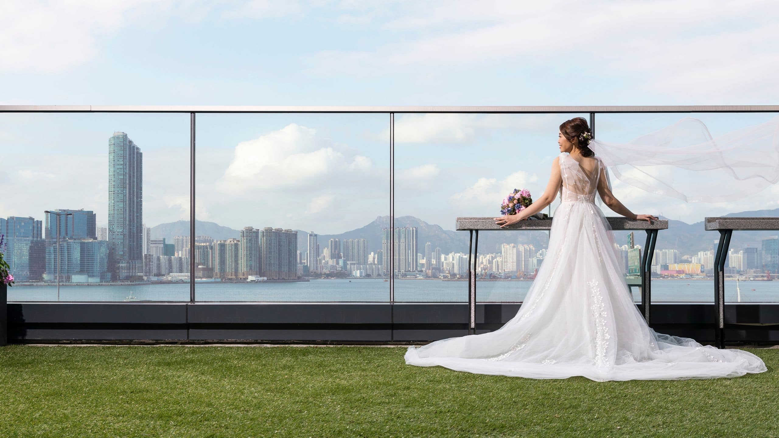 Hyatt Centric Victoria Harbour Hong Kong Rooftop Bride