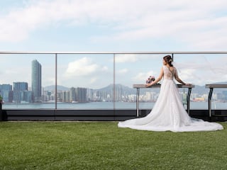Hyatt Centric Victoria Harbour Hong Kong Rooftop Bride