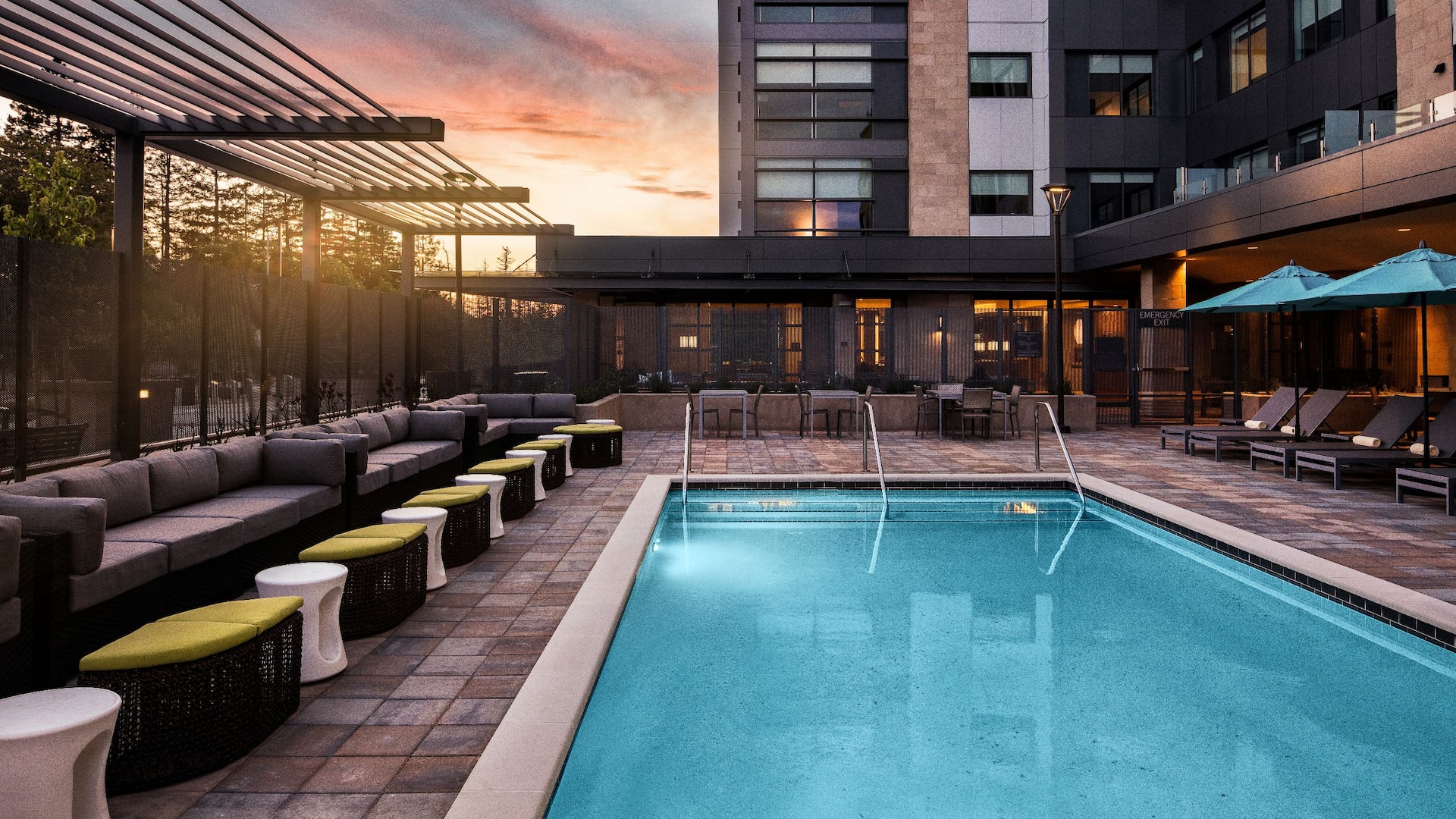 Hyatt House San Jose / Cupertino Pool Dusk