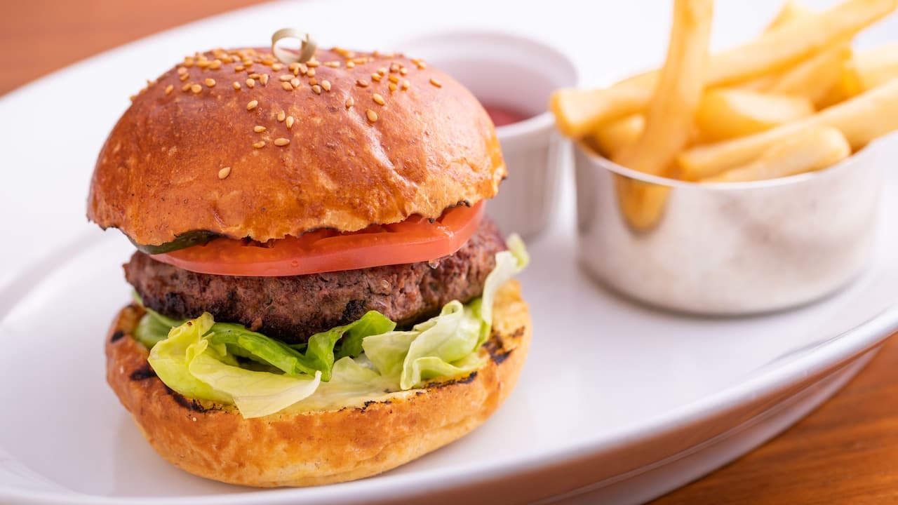 Burger and fries in Santa Clara at Hyatt Regency Santa Clara