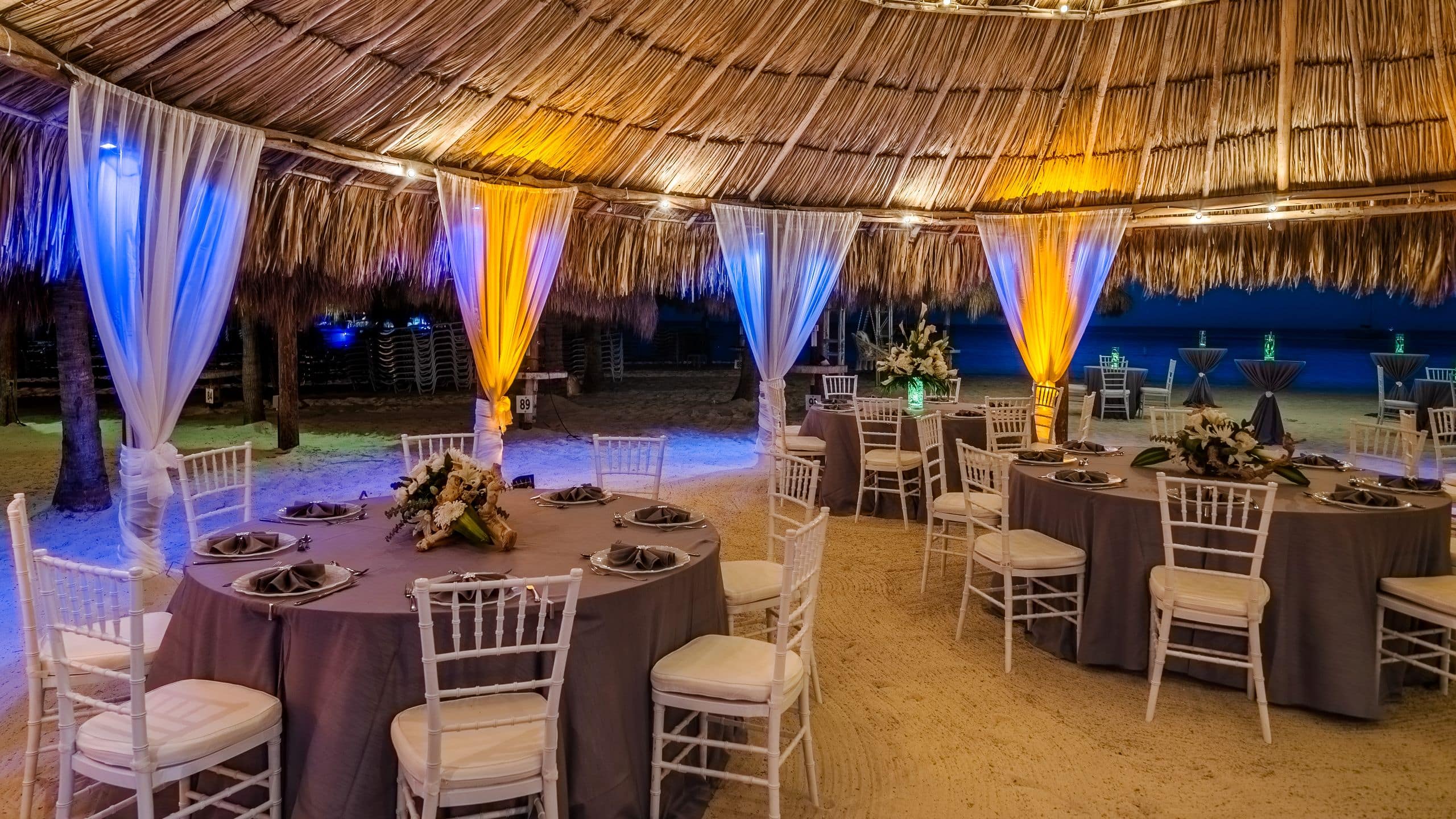 Hyatt Regency Aruba Resort Spa and Casino Outdoor Wedding Reception Palapa