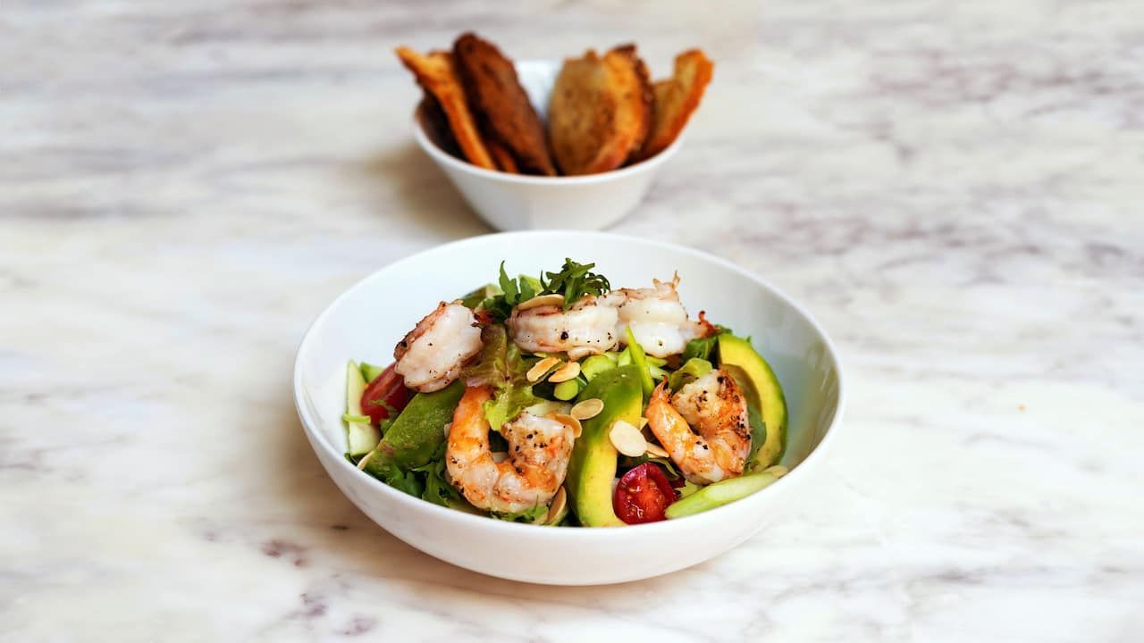 Best dessert in Siem Reap The Glasshouse shrimp salad