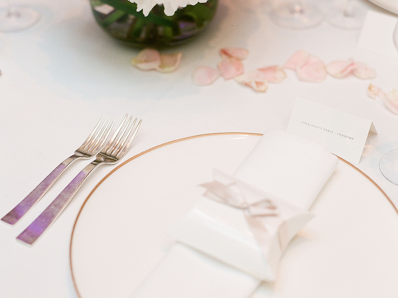 Table de mariage à l'Hôtel Park Hyatt Paris-Vendôme