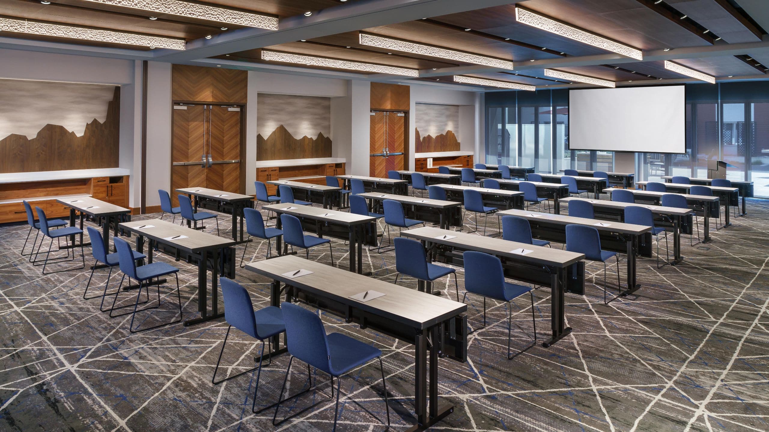 Hyatt Centric Mountain View Conference Room Desk Setup