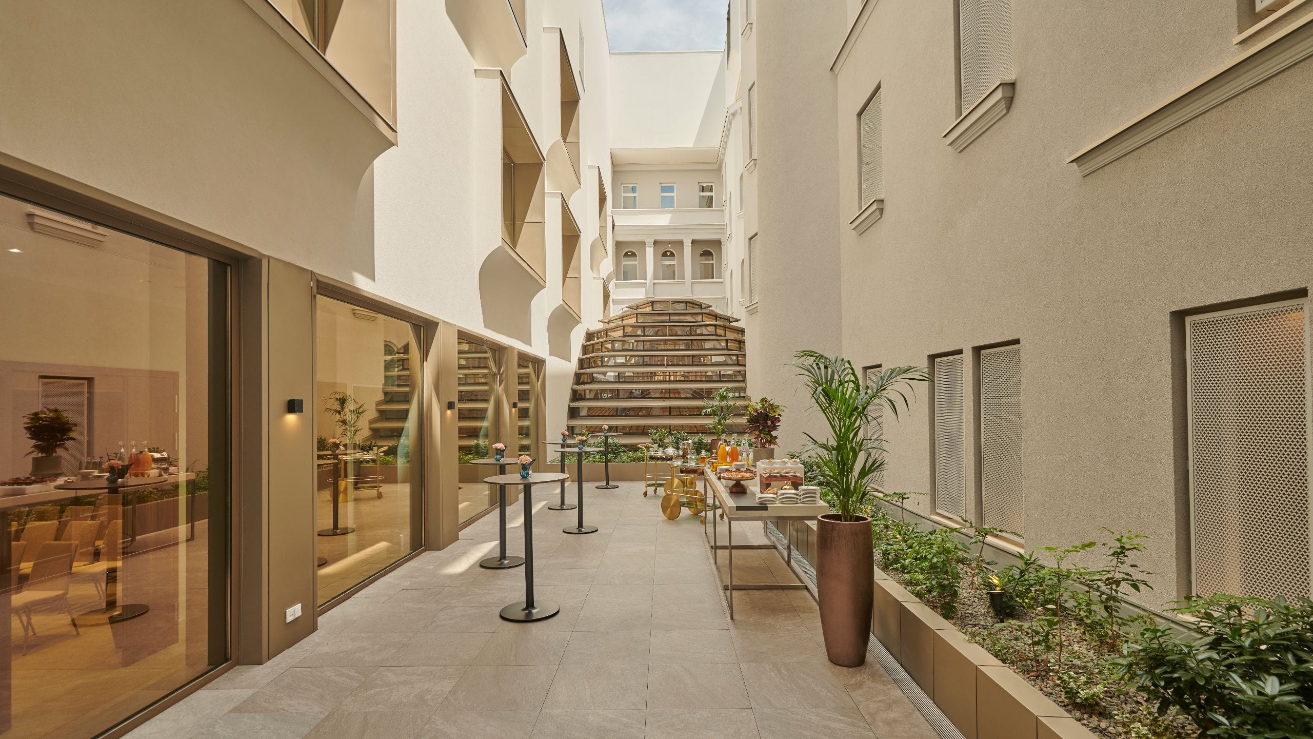 2 of 4 Párisi Udvar Hotel Budapest Courtyard