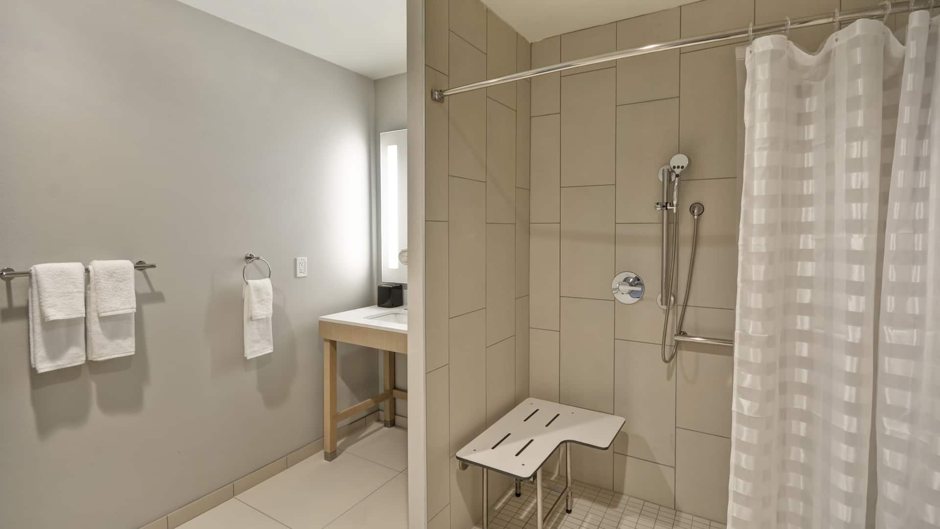Hyatt Place Fresno Bathroom ADA Shower