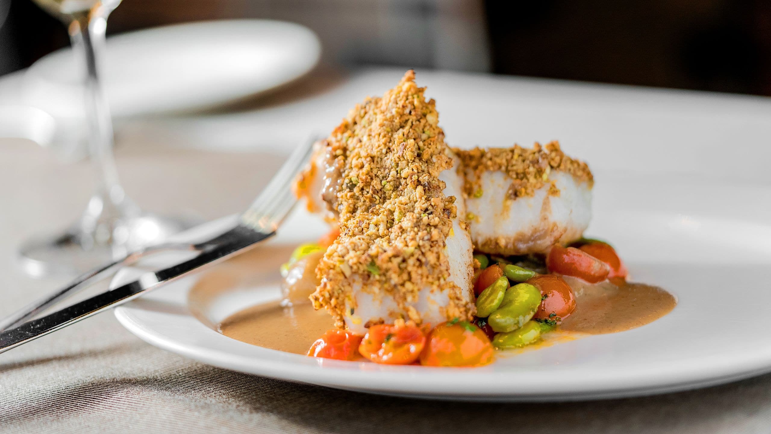 Hyatt Centric Las Condes Santiago Main Course Seed Crusted Austral Seabass