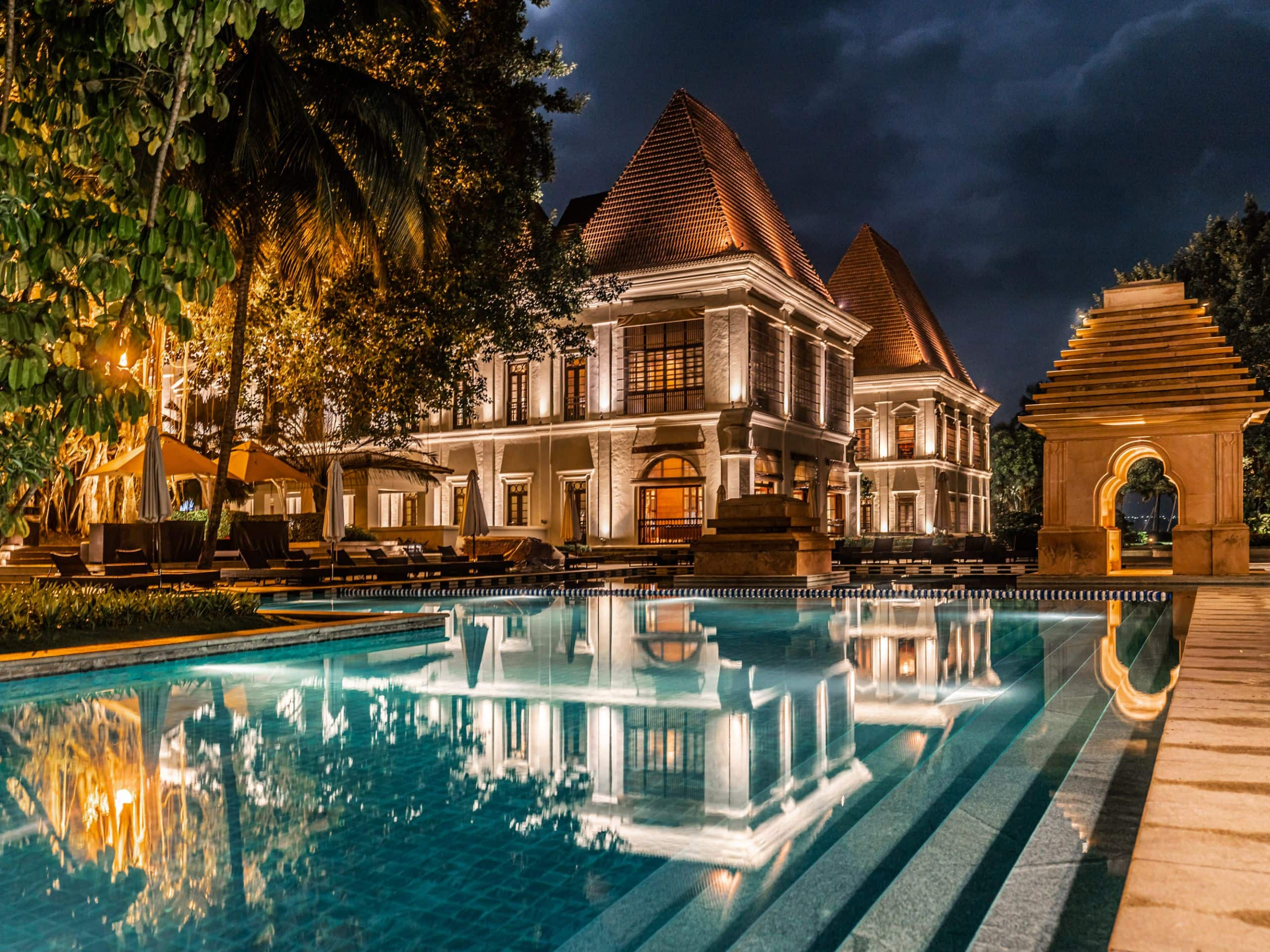 Best 5 Star Resort And Spa In North Goa Grand Hyatt Goa   Grand Hyatt Goa P612 Outdoor Swimming Pool Nighttime.4x3 