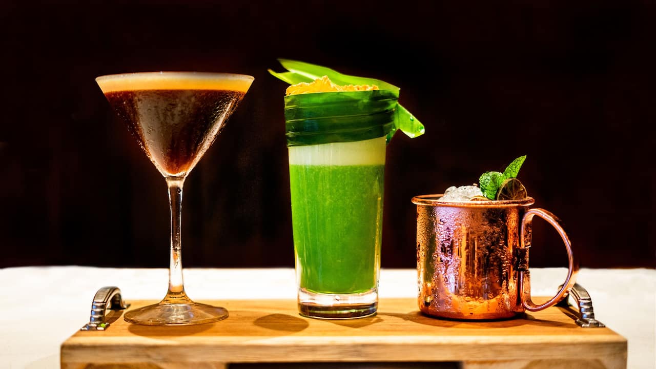 Cocktail Drink and Food Menu Hyatt Restaurants