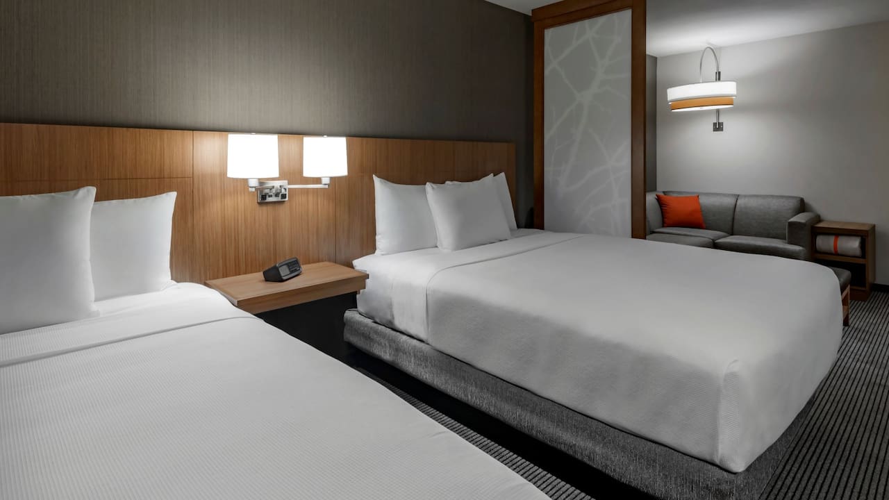 two queen beds