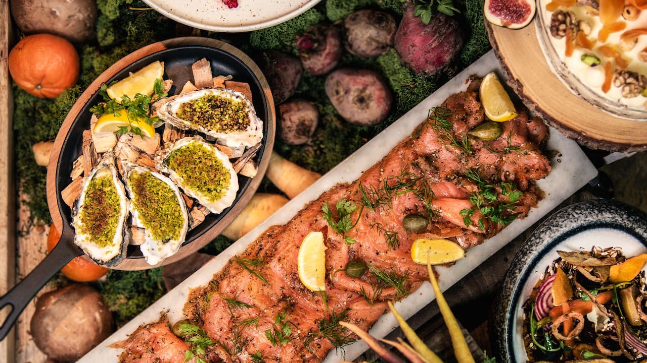 Sunday Garden Brunch buffet at The Montagu Kitchen in Marylebone