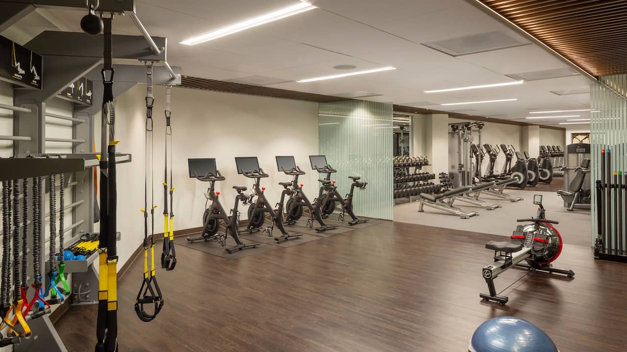 Hotel fitness center at Hyatt Regency San Francisco