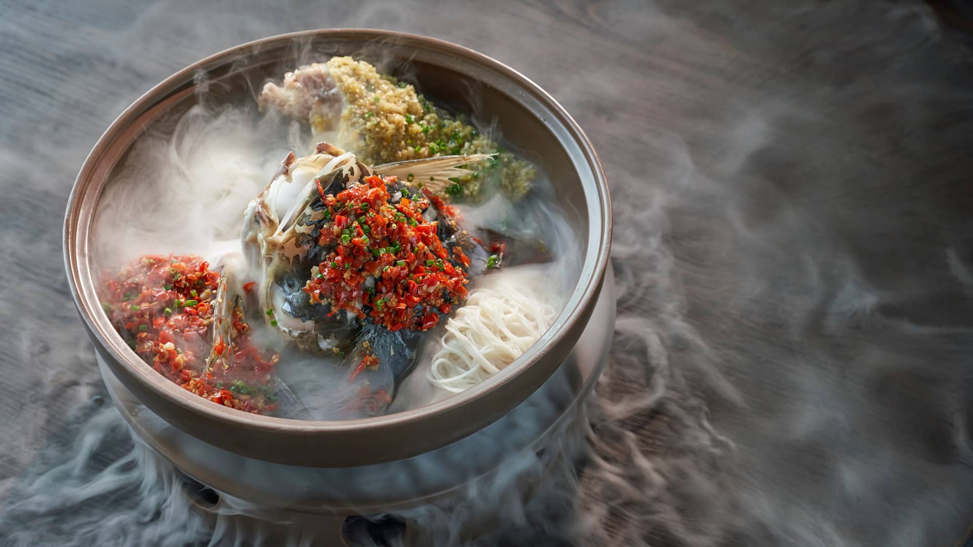 Hyatt Regency Zhuzhou Steamed Fish Head Pickled Chili with Tea Oil