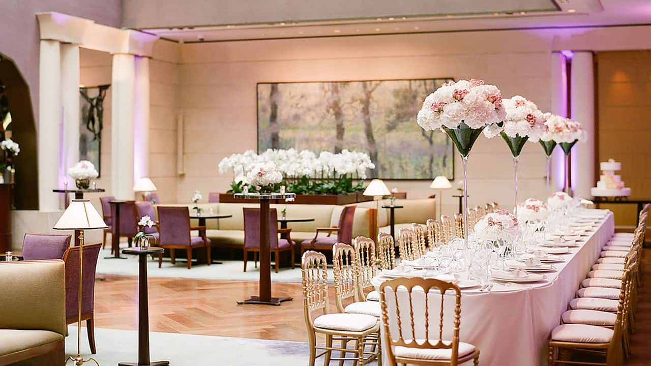 Dining table set up - Wedding Venue at Hotel Park Hyatt Paris-Vendôme