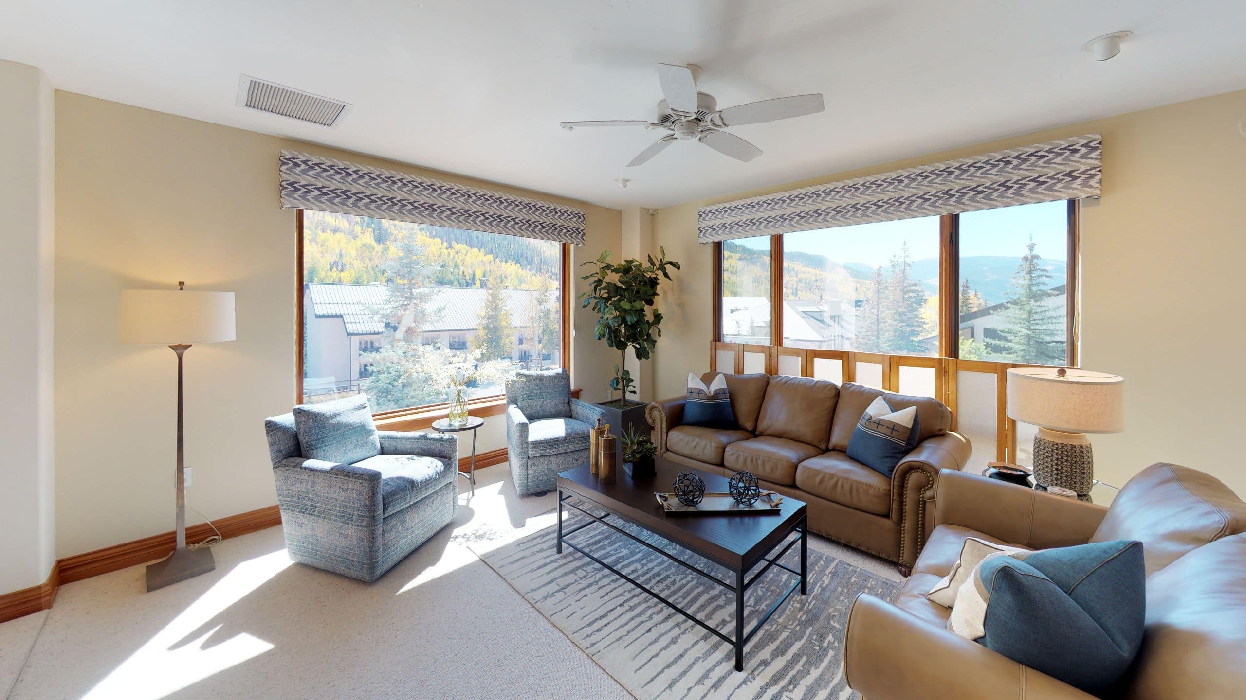 Vail Residences at Cascade Village Two Bedroom Platinum Liftside Living Area