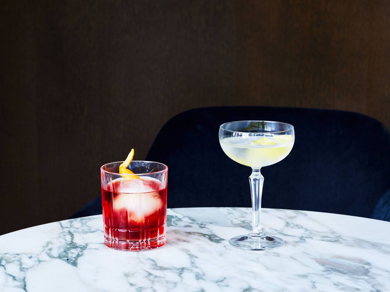 Cocktails in The Graduate Bar at Hyatt Hotels Manchester 