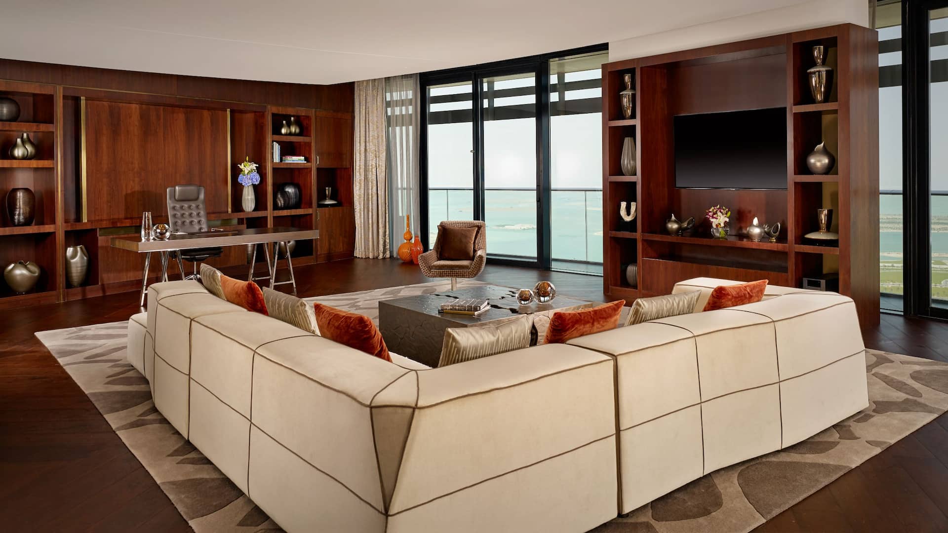 3 من 8 Grand Hyatt Abu Dhabi Hotel & Residences Emirates Pearl Presidential Suite Living Room