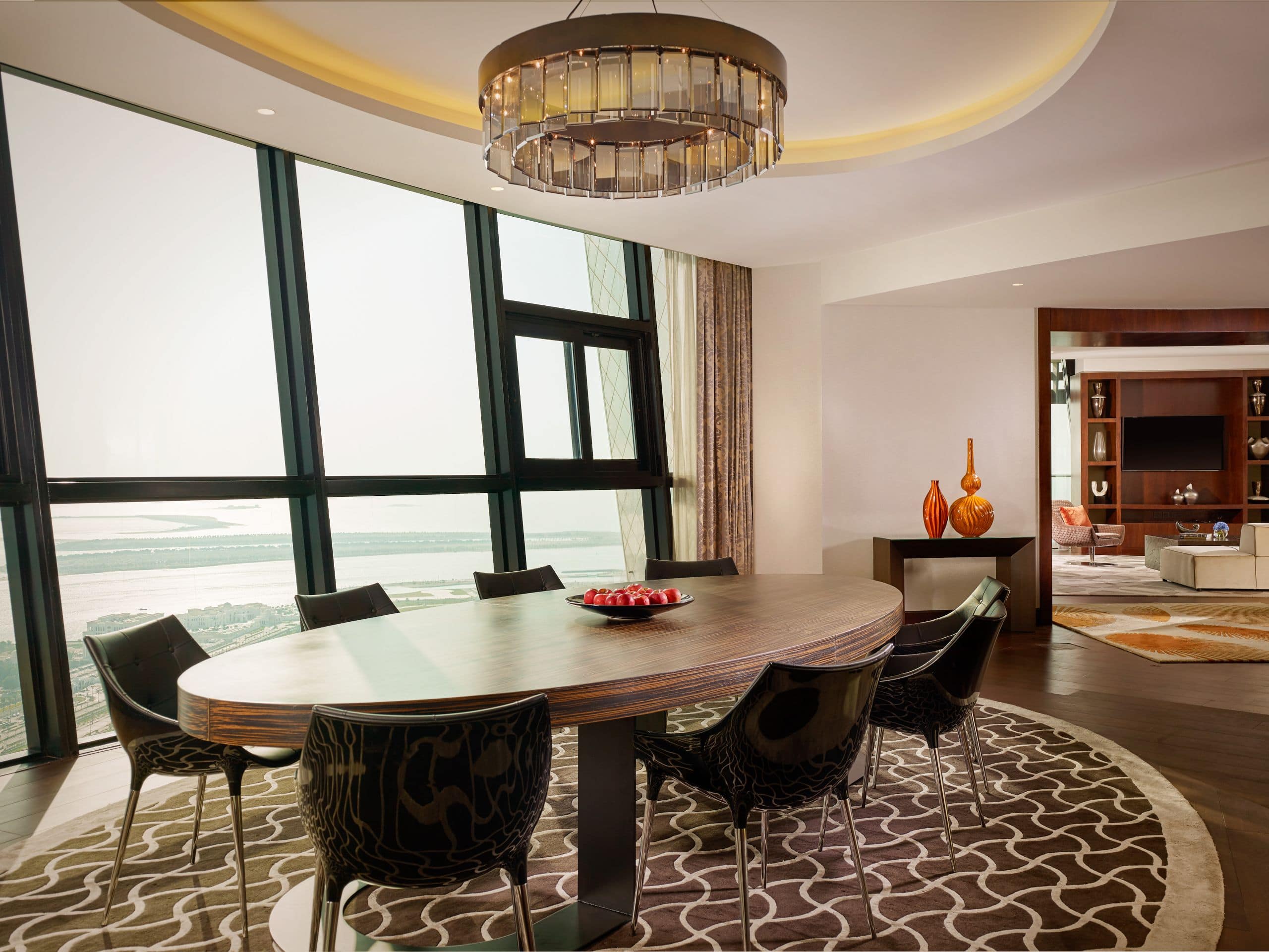 Grand Hyatt Abu Dhabi Hotel & Residences Emirates Pearl - Live expansively in a refined suite with panoramic views, elegant dining space, and exclusive club access.