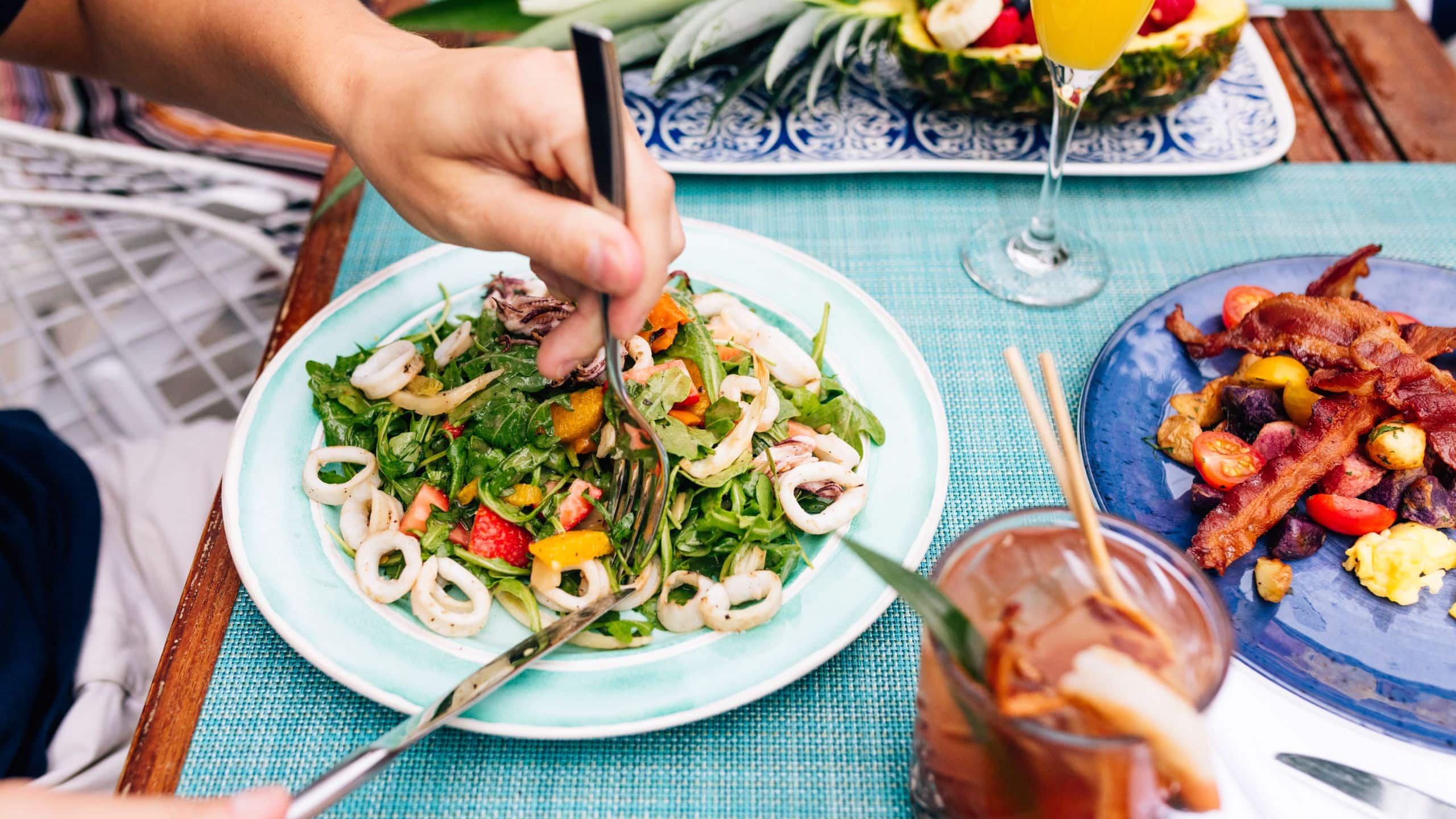 Hyatt Centric South Beach Miami Deck Sixteen Calamari Salad