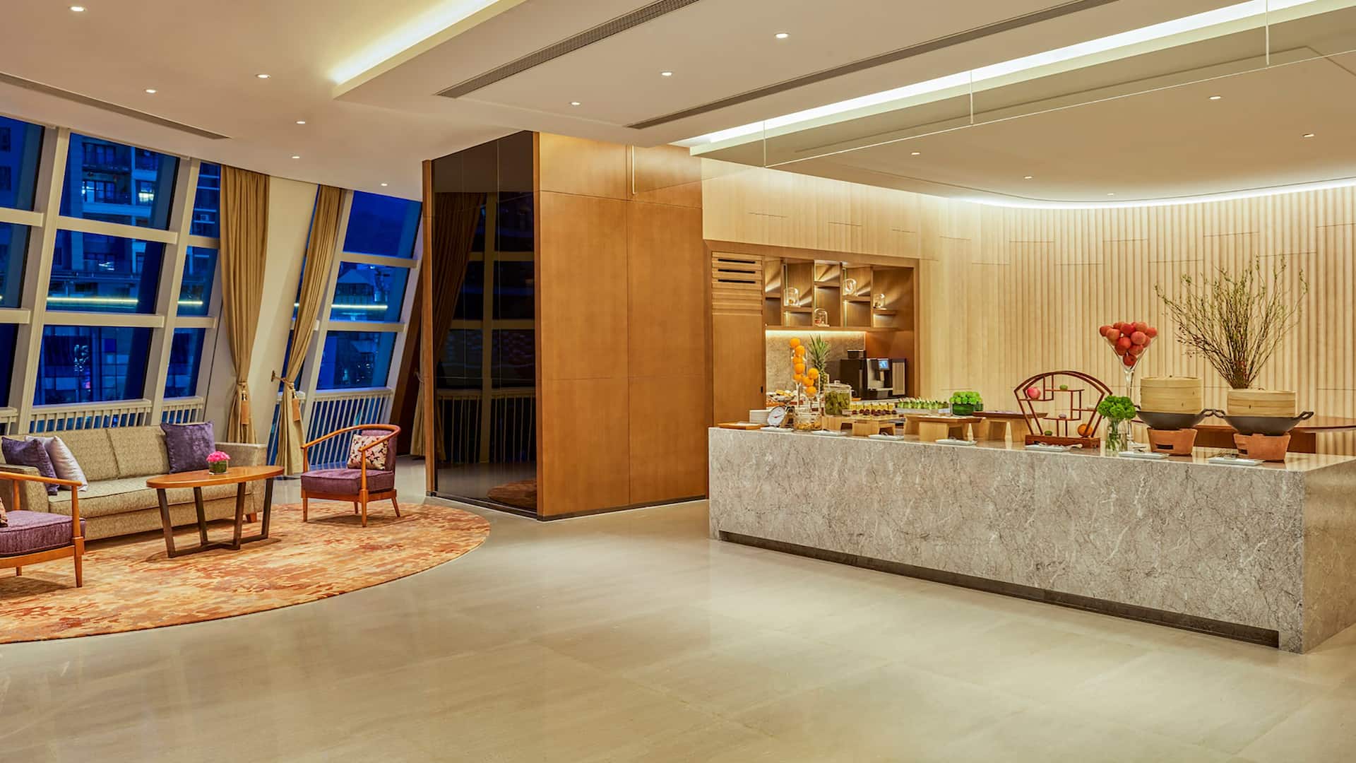 第 1，共 3 Hyatt Regency Shenzhen Yantian Ballroom Foyer Tea Break Setup