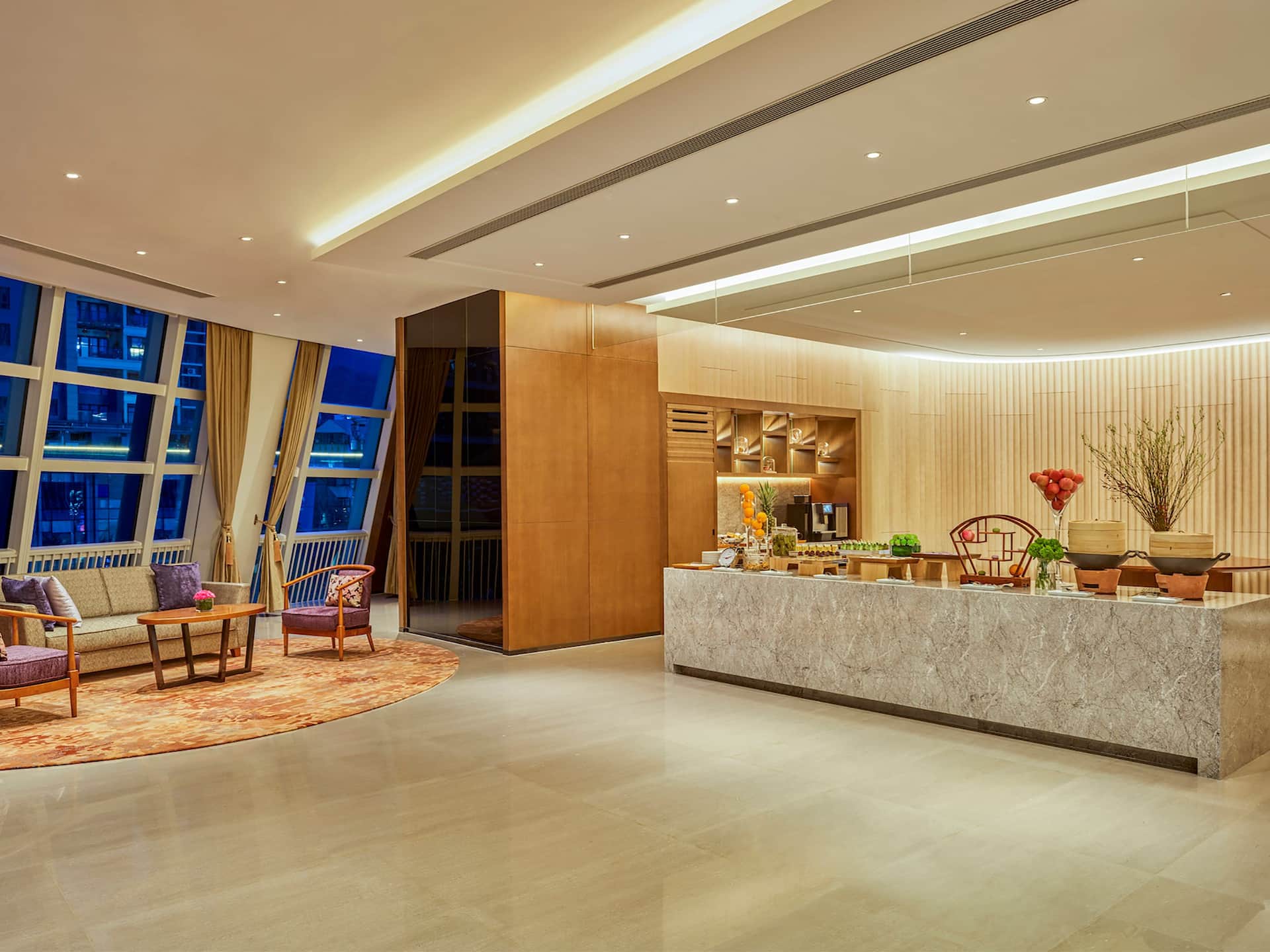 Hyatt Regency Shenzhen Yantian Ballroom Foyer Tea Break Setup