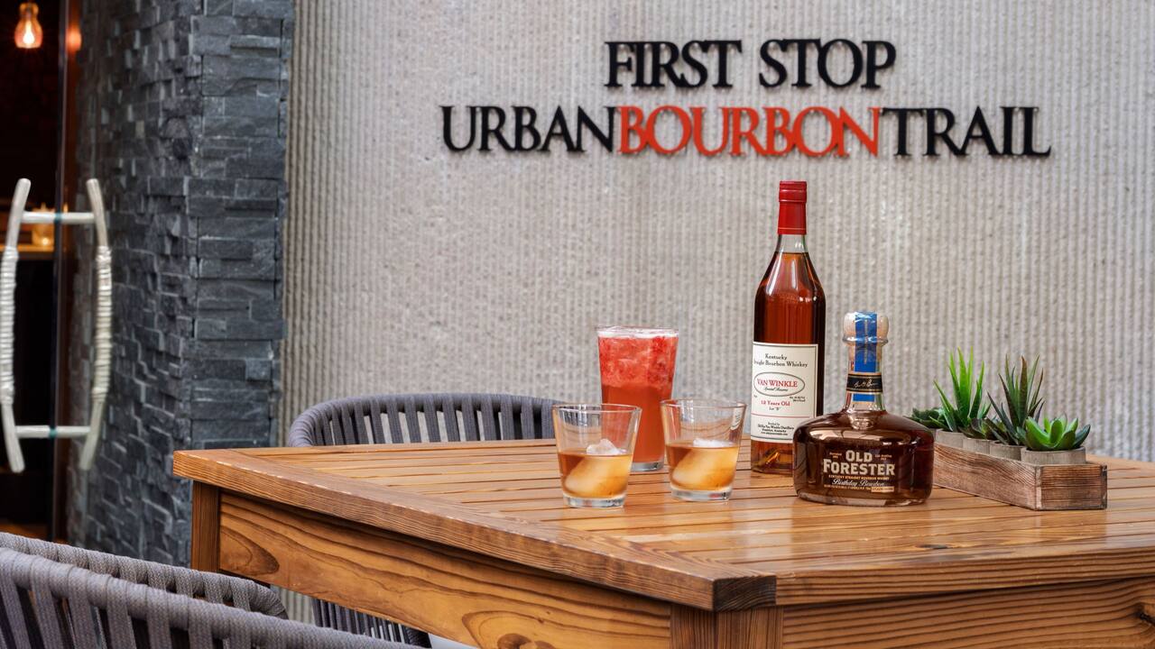 Bourbon tasting and cocktails at Sway restaurant at the Hyatt Regency Louisville 