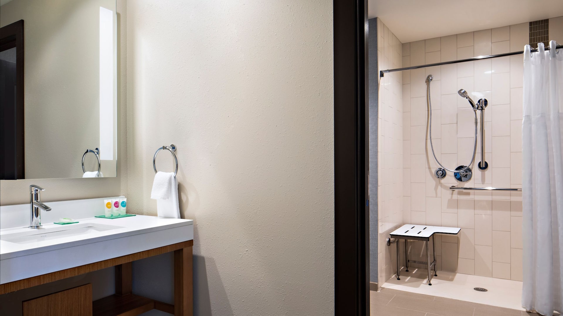 第 3，共 3 Hyatt Place Grand Rapids/Downtown Accessible Guest Bathroom