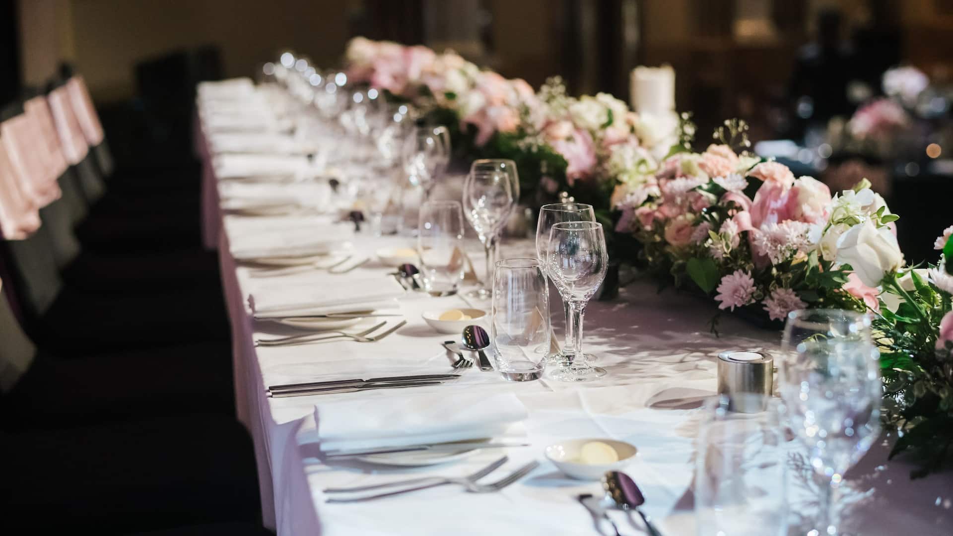 Grand Hyatt Melbourne Wedding Table Setting