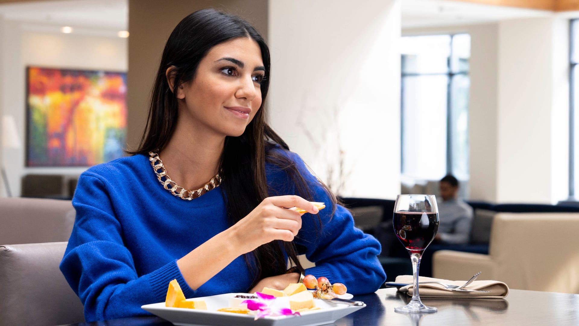 1 of 1 Hyatt Regency Lisle near Naperville Woman Wine Appetizers