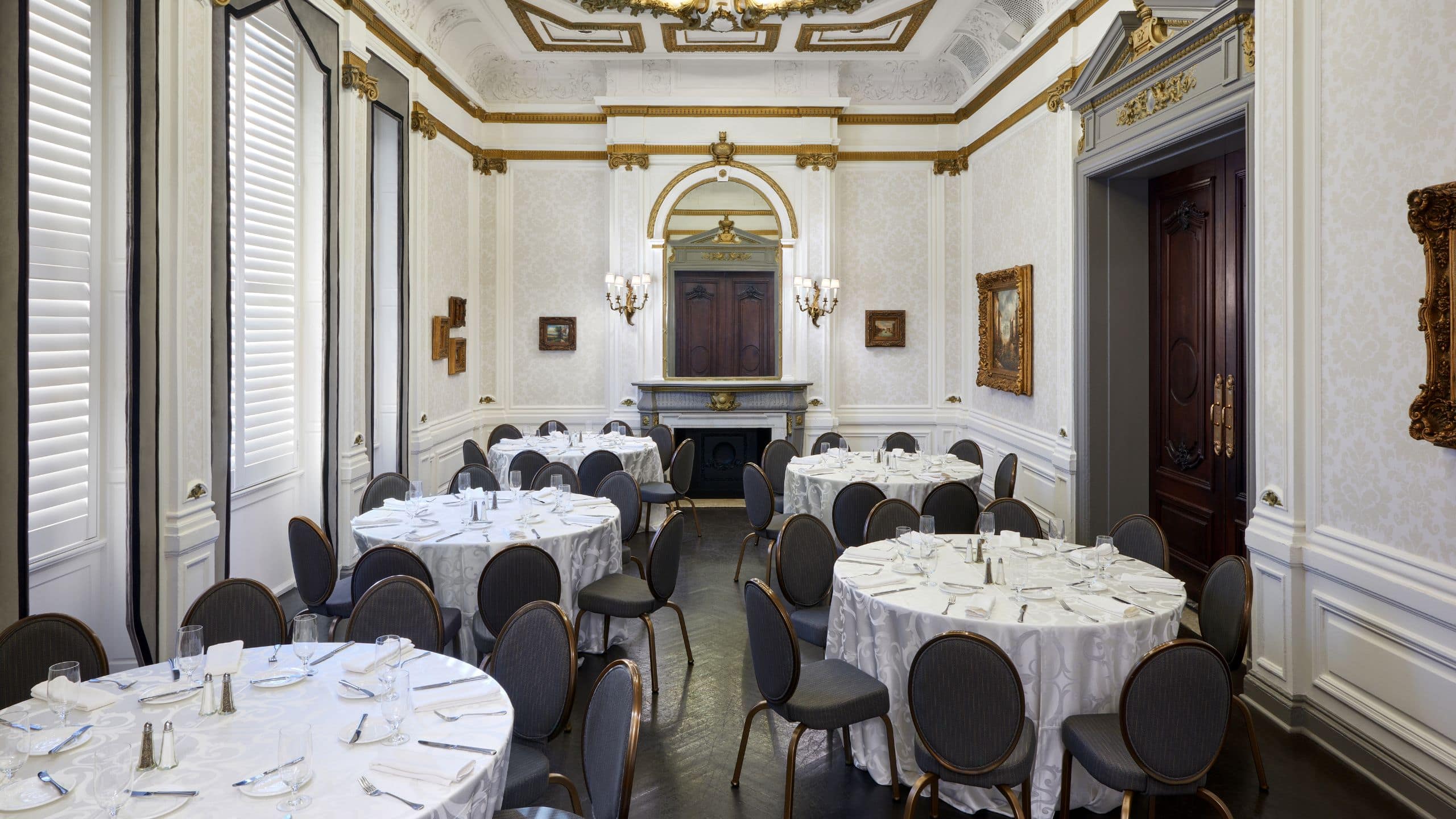 The Bellevue Hotel State Drawing Room Fireplace Meal