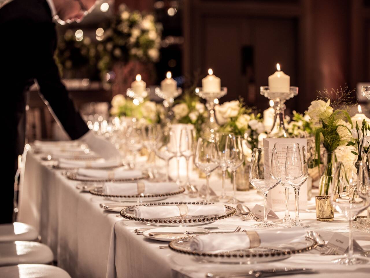 Wedding Table set up at Hyatt Regency London The Churchill