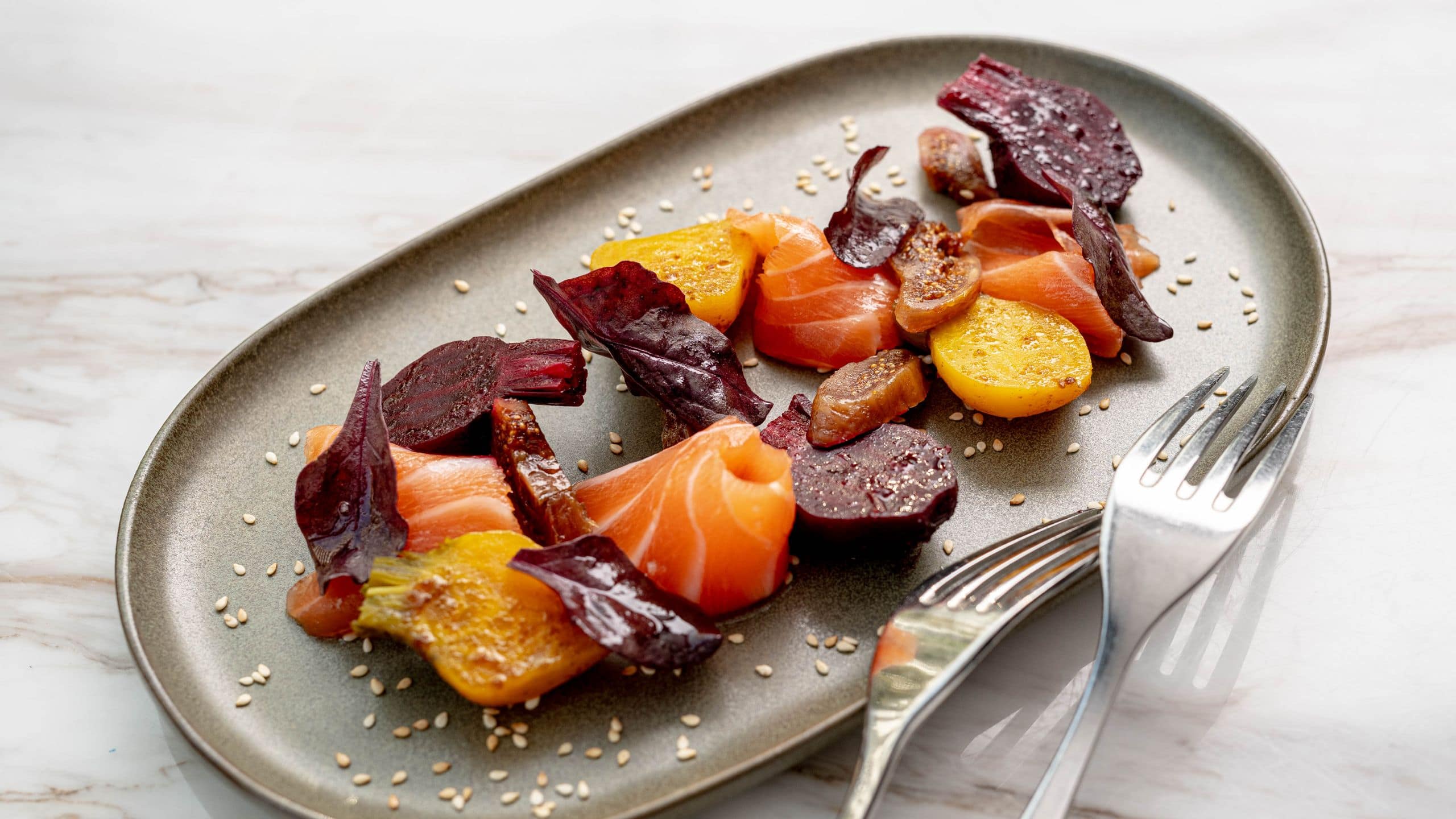 Hyatt Regency Paris Étoile Mayo Starter Salmon Beetroots