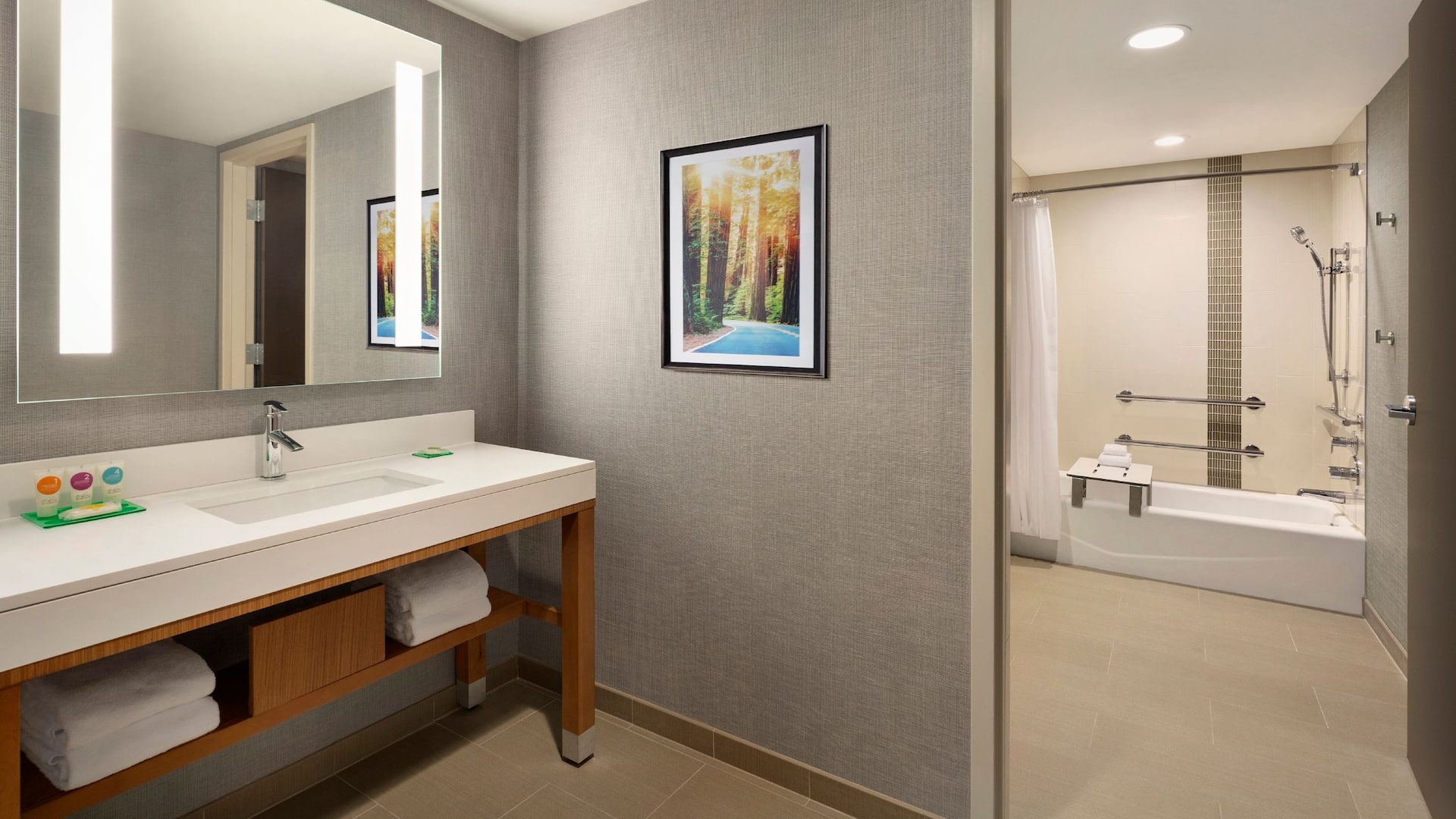 2 of 2 Hyatt Place Vacaville Accessible Bathroom with Bathtub