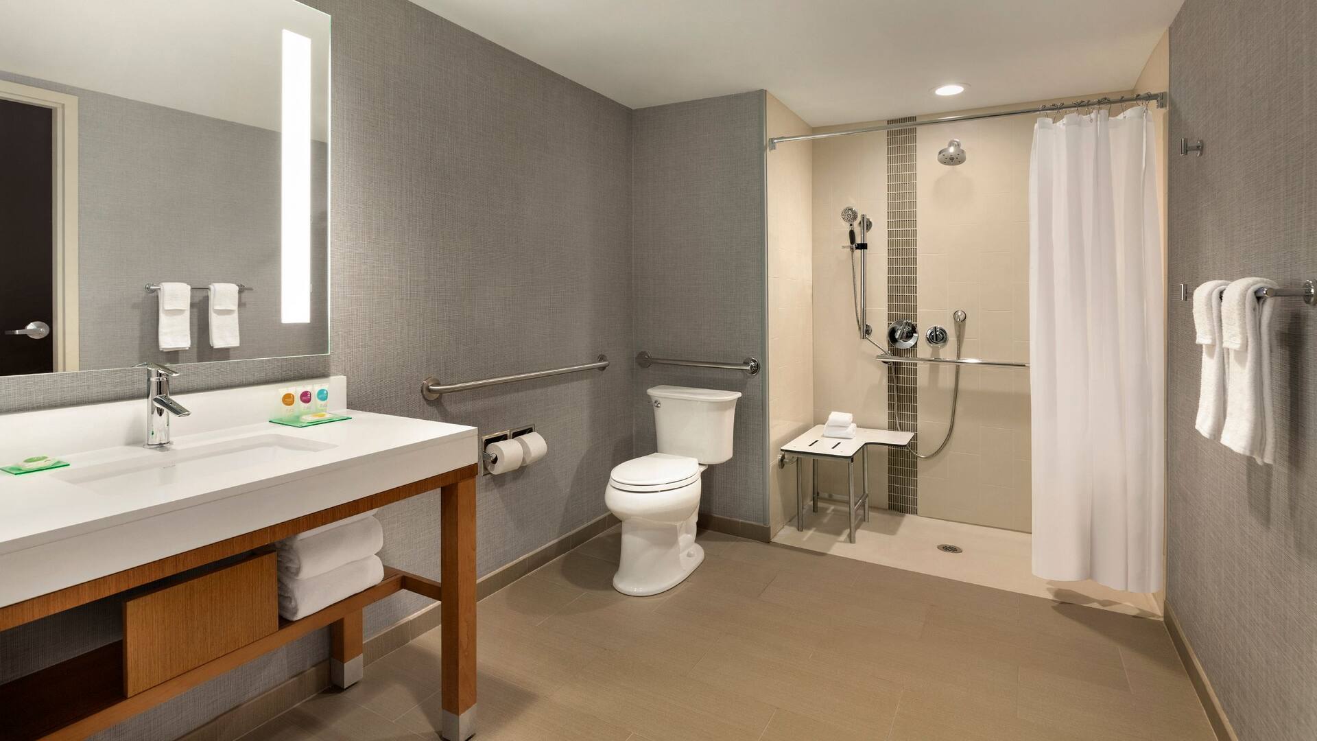 4 of 4 Hyatt Place Vacaville Accessible Suite Bathroom