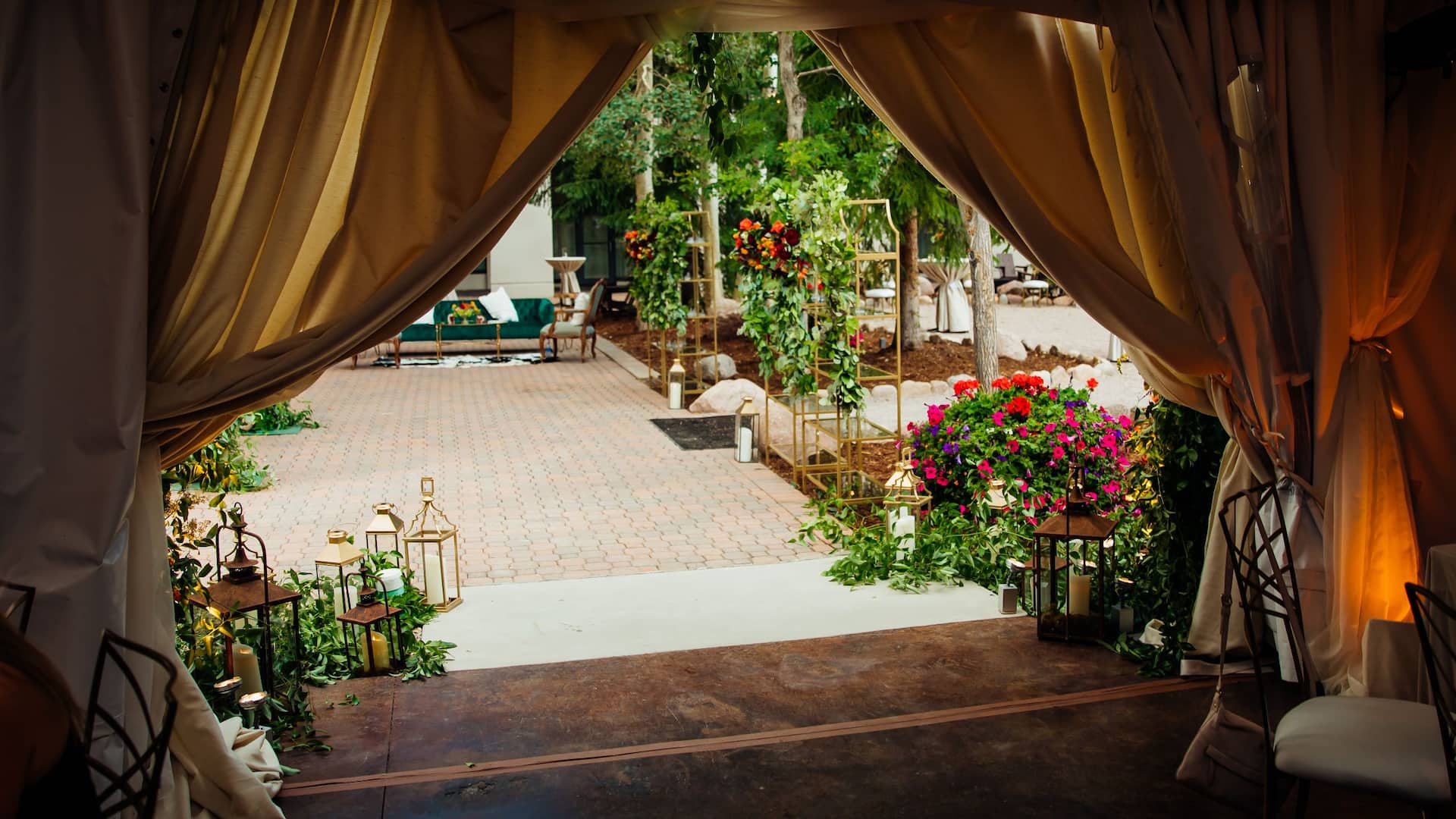 Grand Hyatt Vail Wedding Tent Entrance