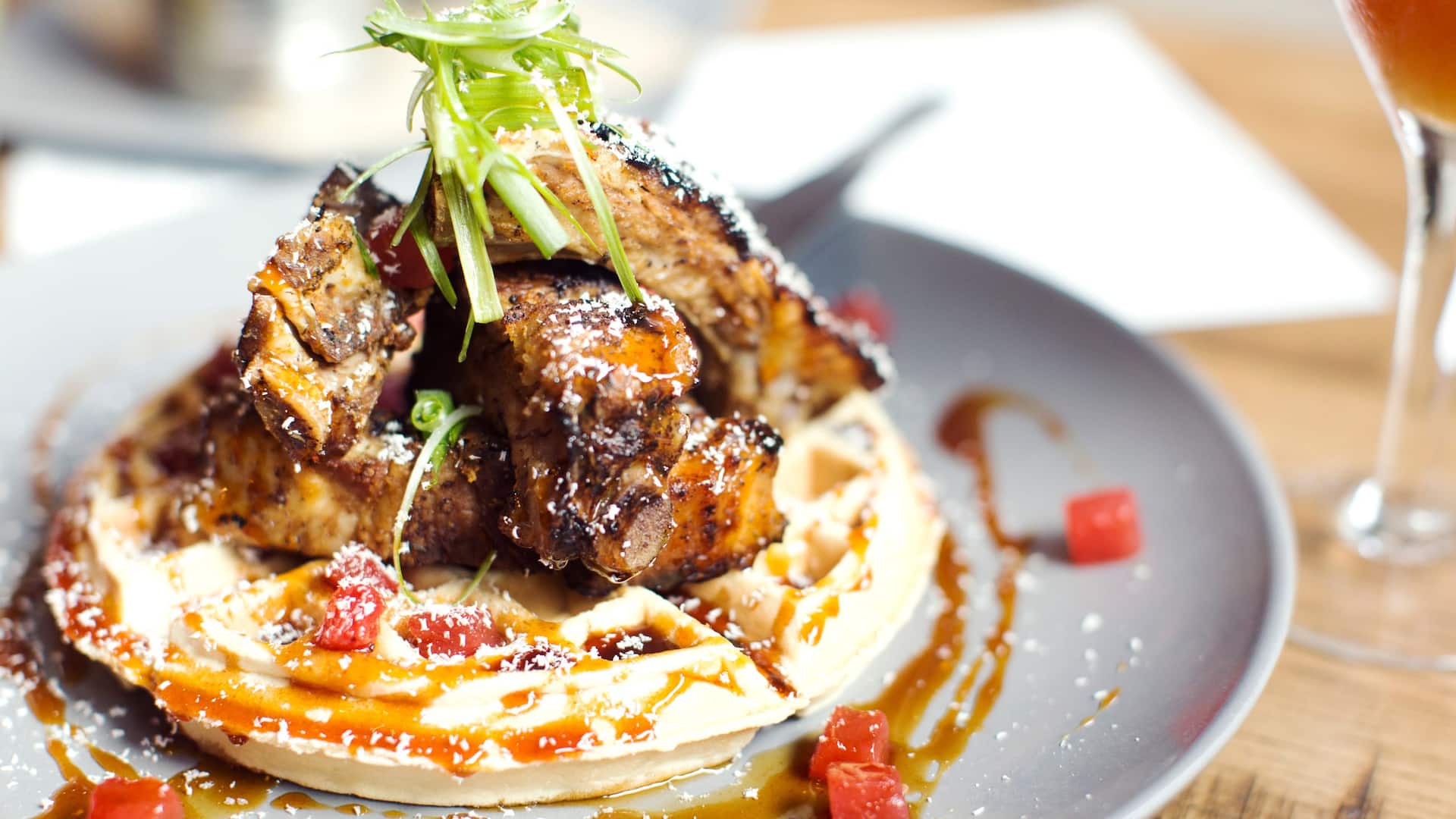 Hyatt Regency Phoenix Barrel and Bushel Waffles with Ribs