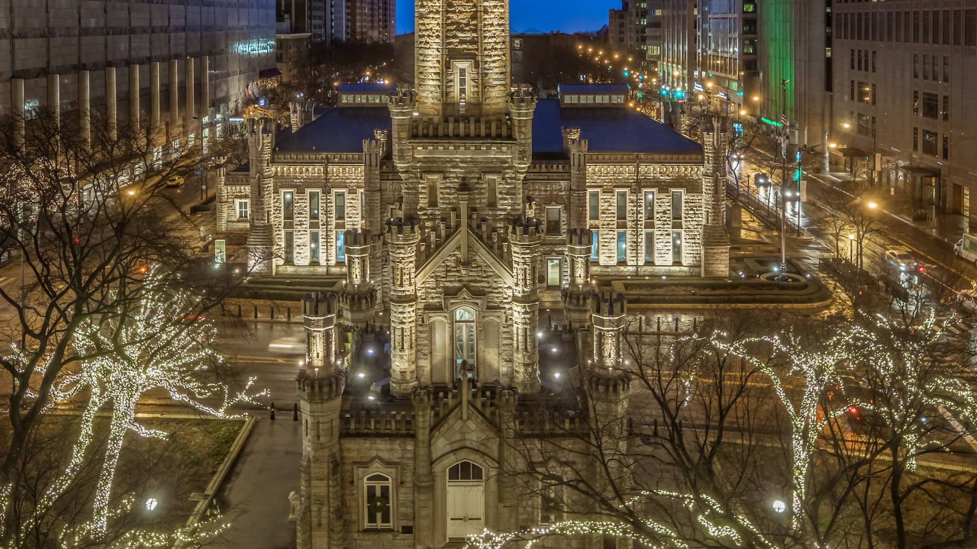 Water tower lights