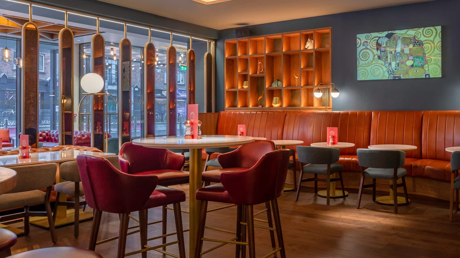 1 of 1 The stylish furniture in our renowned restaurant.