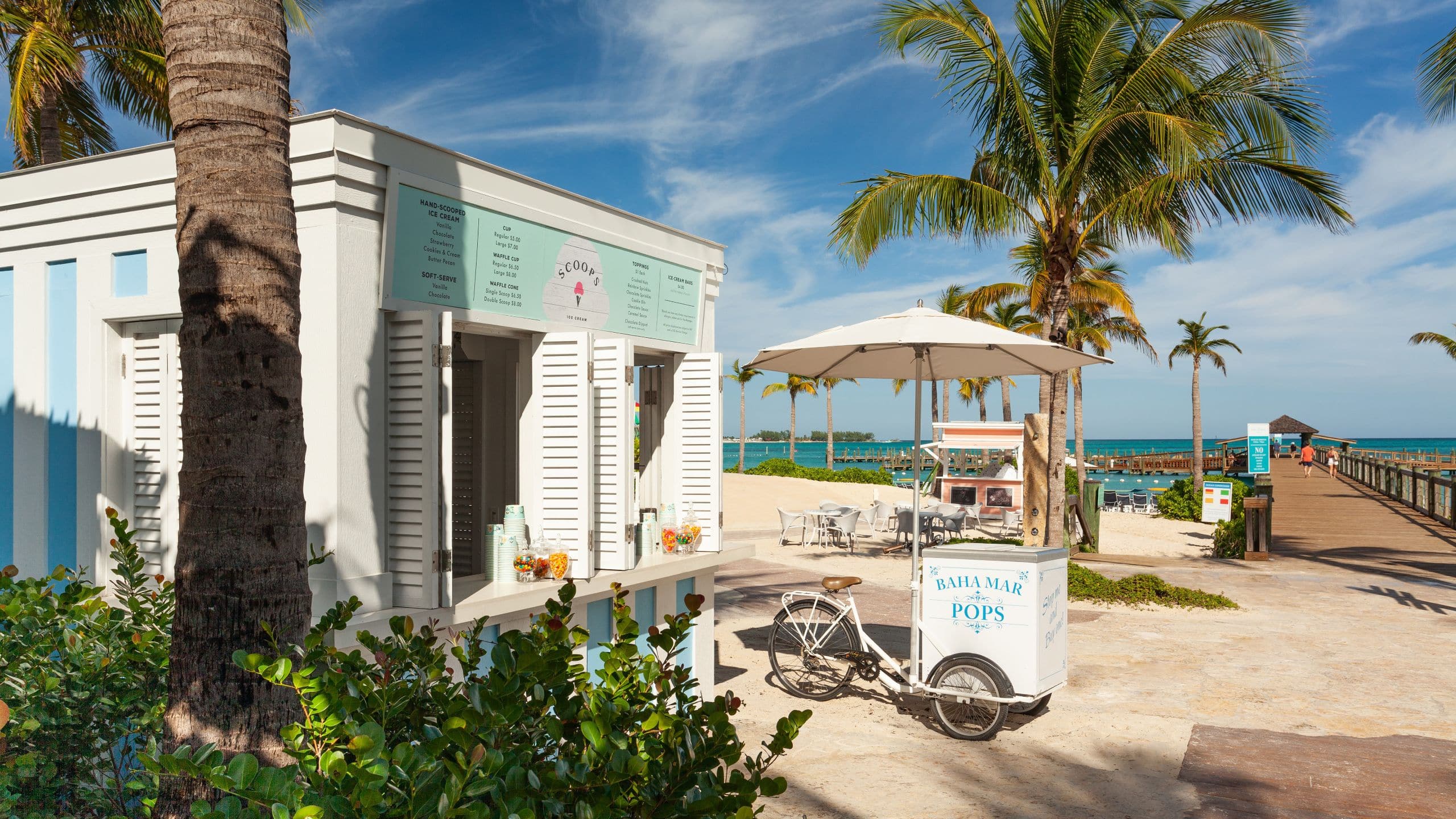 Ice cream stand and cart in Baha Mar