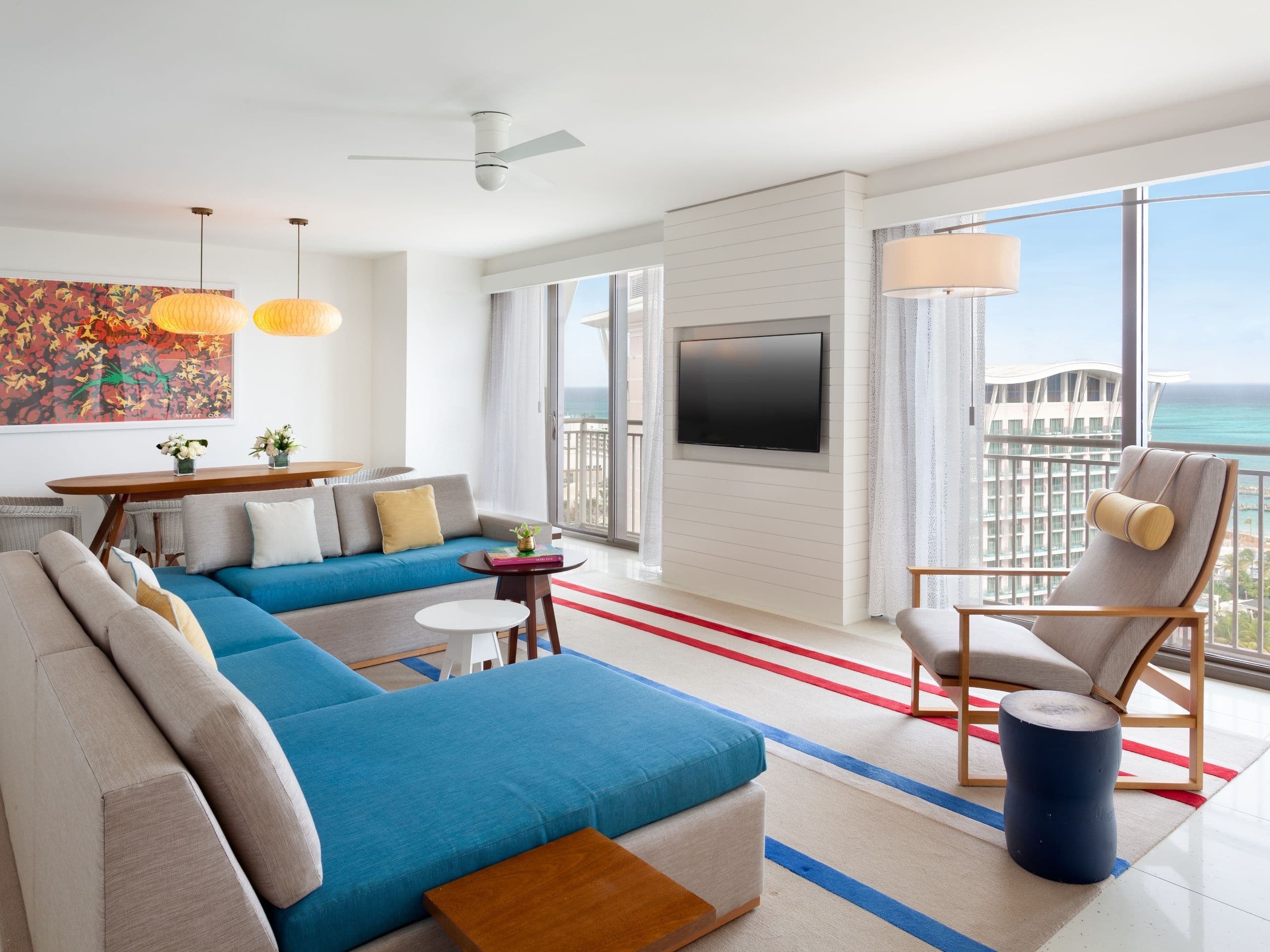  Deluxe One Bedroom Ocean View Living Room