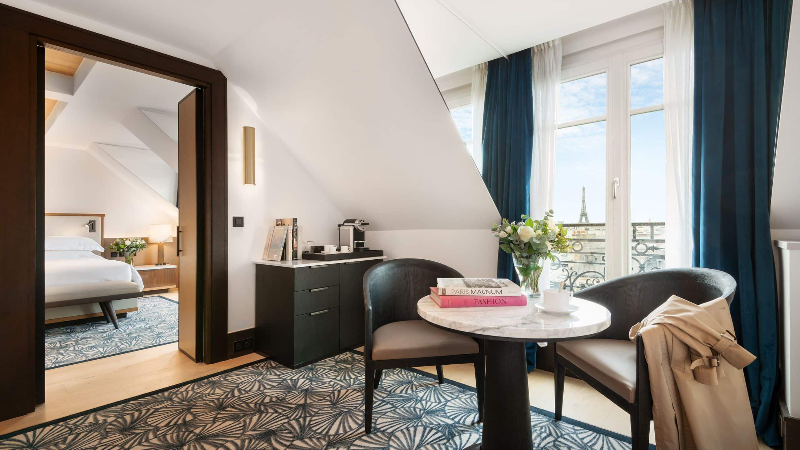 Hyatt Paris Madeleine Eiffel Tower Suite Living Room