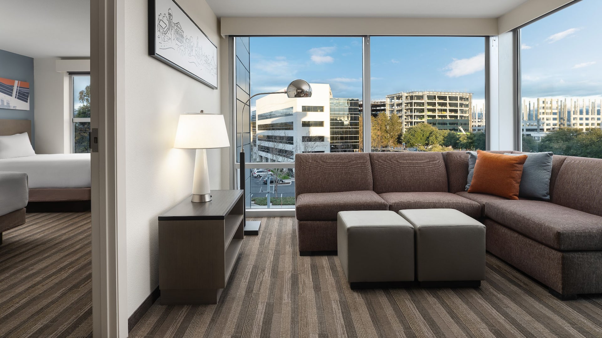 Hyatt House San Jose Airport One Bedroom Suite Living Room