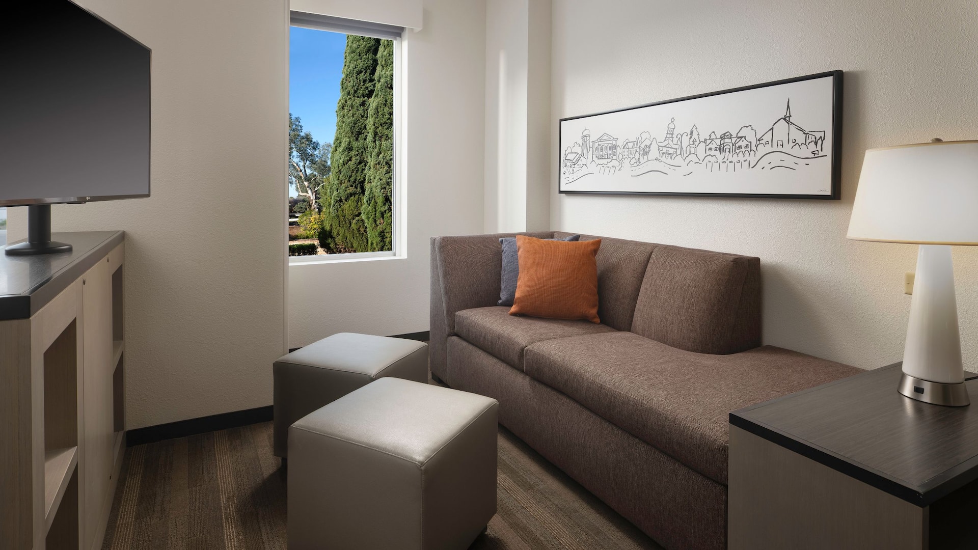 Hyatt House San Jose Airport Studio Suite Living Room